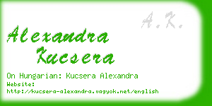 alexandra kucsera business card